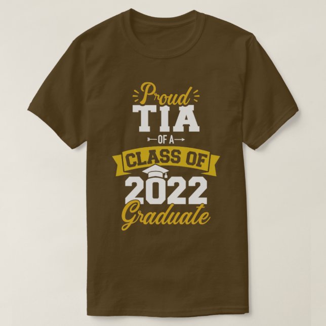 Proud tia der Klasse 2022 Absolvent Senior Gradu T-Shirt (Design vorne)