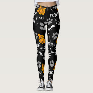 Proud Tiger Tamer Black Leggings