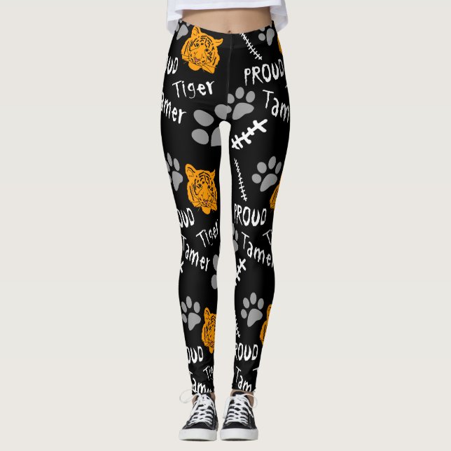Proud Tiger Tamer Black Leggings (Vorderseite)