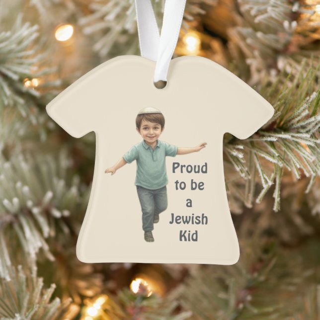 Proud to Be a Jewish Boy – Acrylic Decor Ornament (Baum)