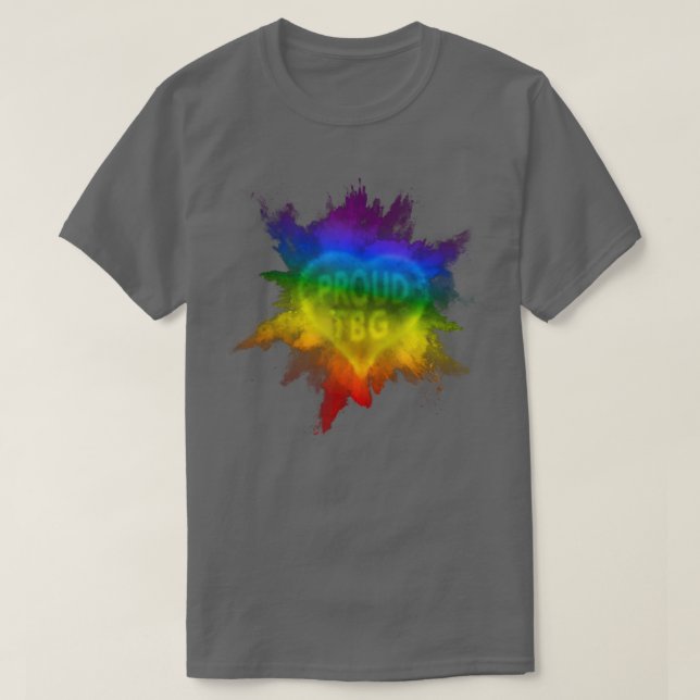 Proud To Be Gay Flag Pride Rainbow Eploding  LGBTQ T-Shirt (Design vorne)