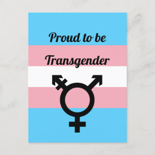 Proud to be Transgender   Trans Pride Postkarte
