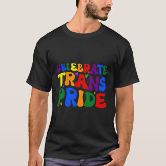 Proud Trans Lgbt Rainbow Que Color Rainbow Aware T-Shirt