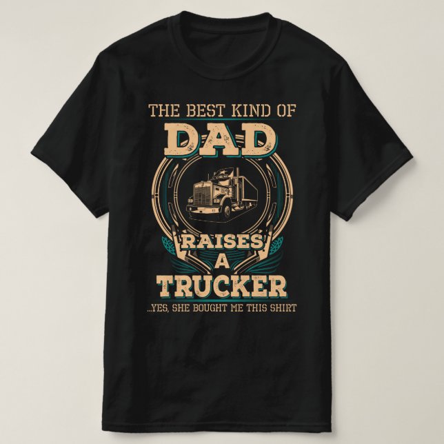 Proud Trucker-Vater T-Shirt (Design vorne)