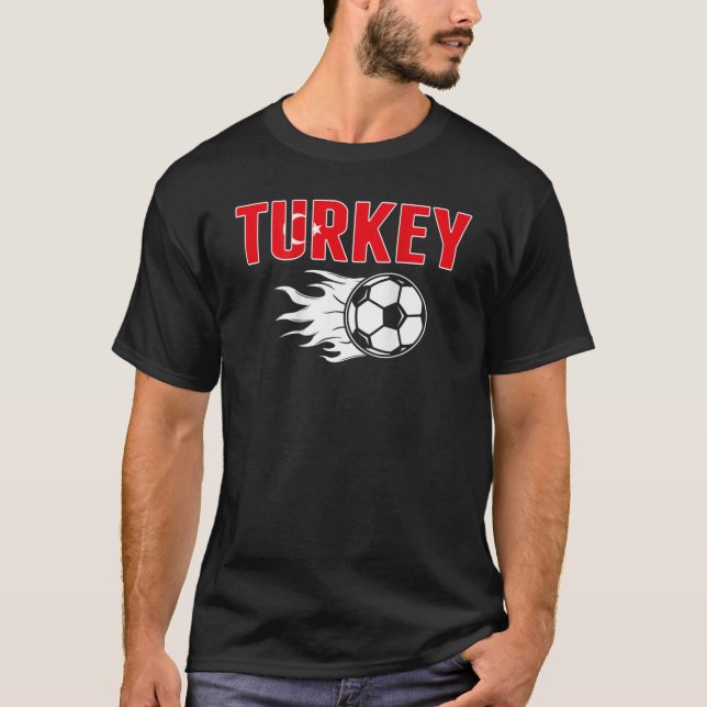 Proud Turkey Soccer Fans Jersey Türkischer Flaggen T-Shirt (Vorderseite)