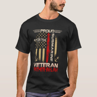 Proud U-Boot Veteran Vater-in-Law Flag Patrioi T-Shirt