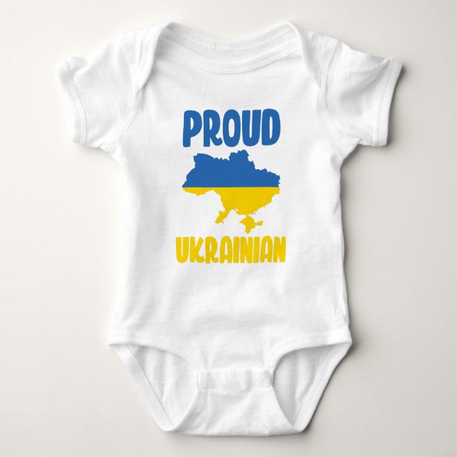 Proud Ukrainian Baby Bodysuit Strampler (Vorderseite)