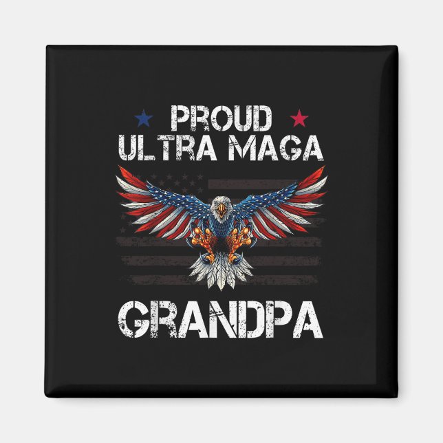 Proud Ultra Opa Geschenke für Großvater Eagle Usa  Magnet (Vorne)