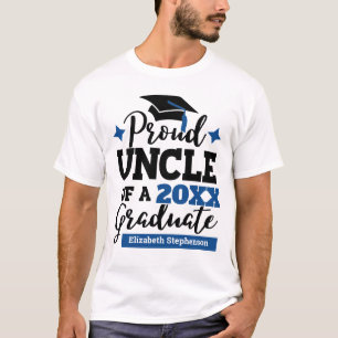 Proud Uncle 2022 Absolvent schwarz blauer Tassel-N T-Shirt
