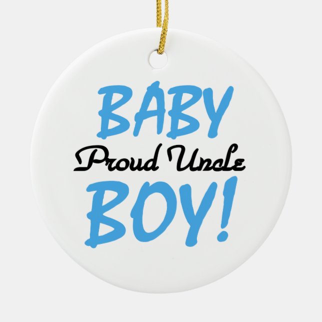 Proud Uncle Baby Boy Geschenke Keramik Ornament (Vorne)