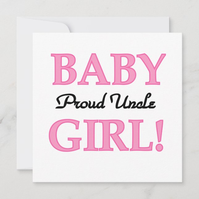 Proud Uncle Baby Girl Geschenke (Vorderseite)