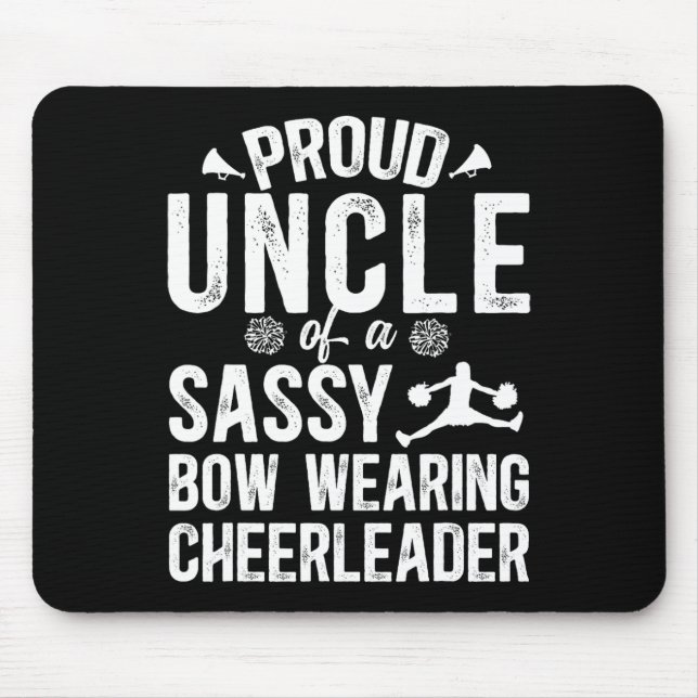 Proud Uncle Of A Cheerleader Uncle Cheer Uncle _1  Mousepad (Vorne)