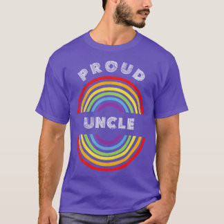 Proud Uncle Pride LGBT LGBTQ T LGBT-LGBT-Unterstüt T-Shirt