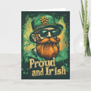 Proud und Irish Funny Leprechaun St. Patrick's Day Feiertagskarte