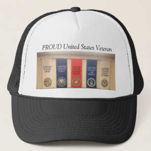 Proud United Staaten Veteran Hat Truckerkappe