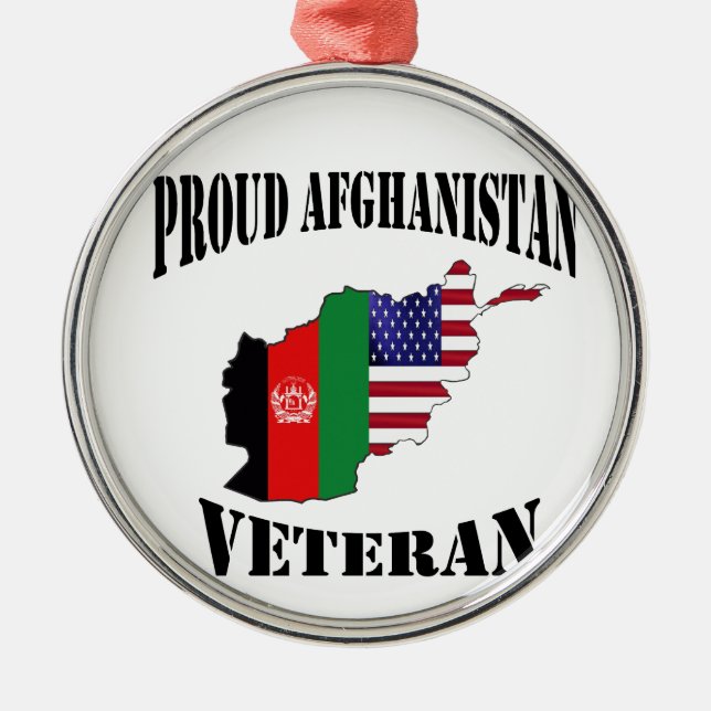 Proud US Afghanistan Veteran Ornament Aus Metall (Vorne)