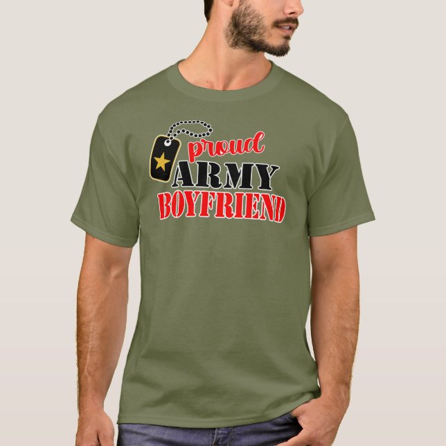 Proud US Army Boyfriend T - Shirt (Vorderseite)