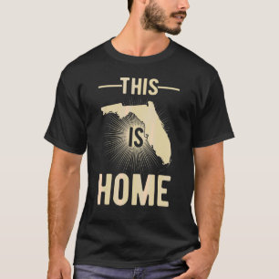 Proud Usa Fan Staat Dies ist Zuhause Map Florida T-Shirt