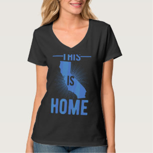 Proud Usa Fan Staat Dies ist Zuhause Map Kaliforni T-Shirt