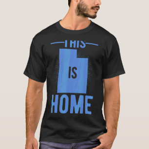 Proud Usa Fan Staat Dies ist Zuhause Map Utah T-Shirt