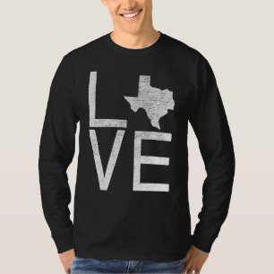 Proud Usa Fan Staat Texas Liebe Map Texas T-Shirt