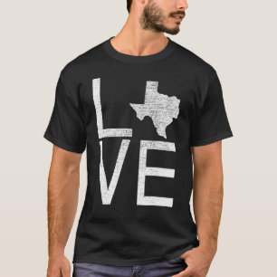 Proud Usa Fan Staat Texas Liebe Map Texas T-Shirt