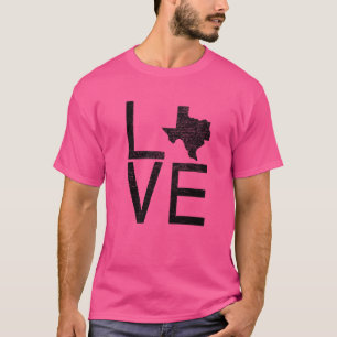 Proud Usa Fan Staat Texas Liebe Map Texas T-Shirt