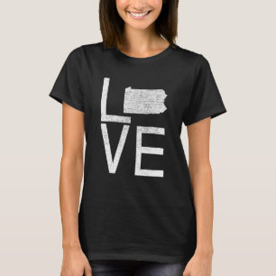 Proud Usa Fan State Pennsylvania Love Map Pennsy T-Shirt