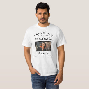 Proud Vater Abschluss 2025 Custom Foto Geschenk T-Shirt