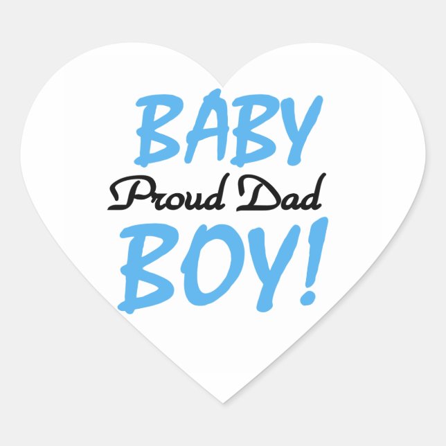 Proud Vater Baby Boy Geschenke Herz-Aufkleber (Vorderseite)