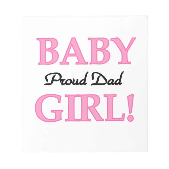 Proud Vater Baby Girl Geschenke Notizblock (Vorderseite)