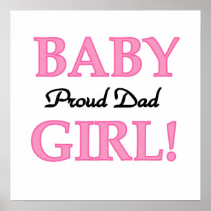 Proud Vater Baby Girl Geschenke Poster