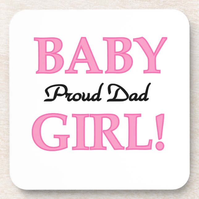 Proud Vater Baby Girl Geschenke Untersetzer (Vorderseite)