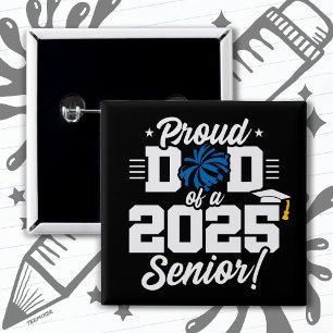 Proud Vater Cheerleader Class of 2025 Cheer Senior Button