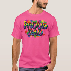 Proud Vater Gay Pride Retro Vintag LGBT Prix Monat T-Shirt