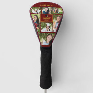 Proud Vater Graduate Foto Collage Maroon Gold Golf Headcover