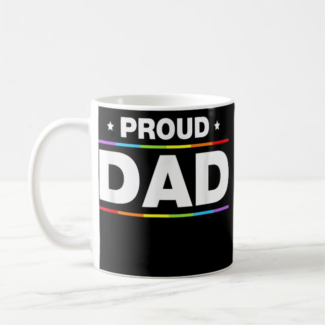 Proud Vater LGBT Funny Vatertag Gay Pride Kaffeetasse (Links)