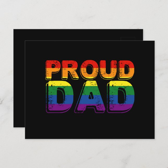 Proud Vater LGBT Parent Gay Pride Vater Postkarte (Vorne/Hinten)