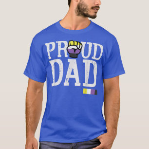 Proud-Vater, nicht binäre Faust, Enby NB Prix Flag T-Shirt