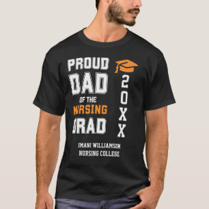 Proud Vater NURSING Grad Vatertag Abschluss T-Shirt