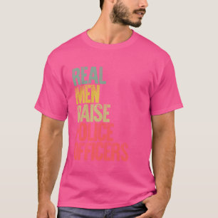 Proud Vater Shirt Real Men heben Polizeibeamte Gif