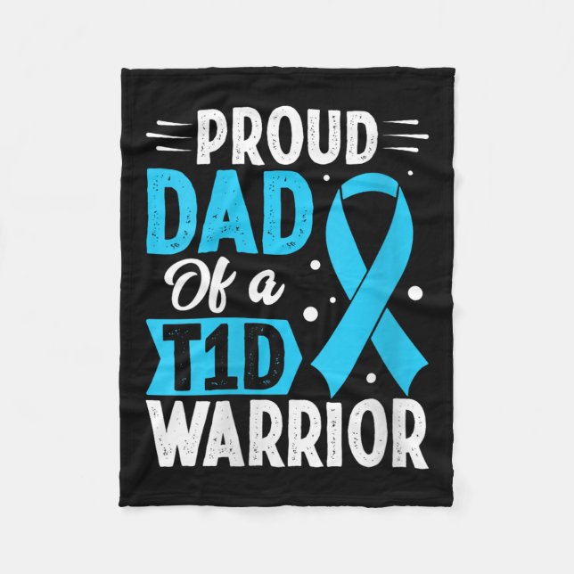 Proud Vater T1d Warrior V-Nacken Fleecedecke (Vorderseite)