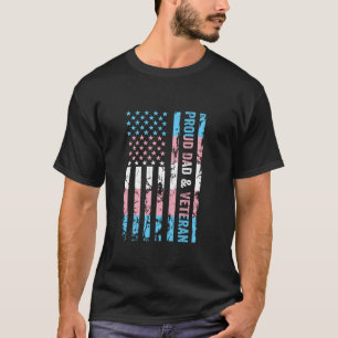 Proud Vater und Veteran Transgender Vater Support T-Shirt