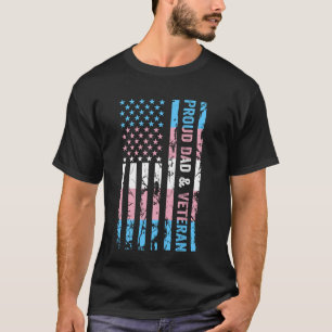 Proud Vater und Veteran Transgender Vater Support  T-Shirt