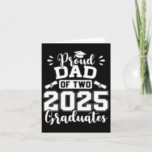 Proud-Vater von zwei 2025 Absolventen Senior-Vater Karte