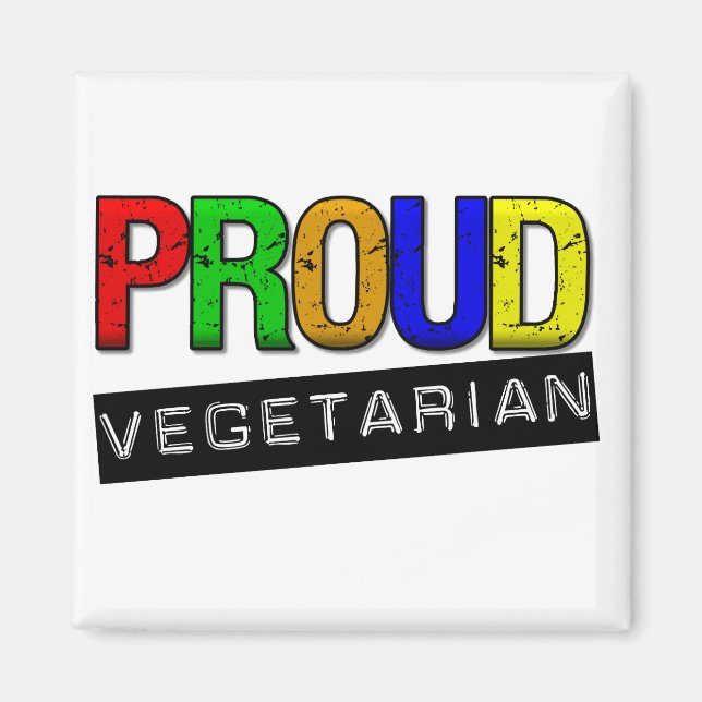 Proud Vegetarian Magnet (Vorne)