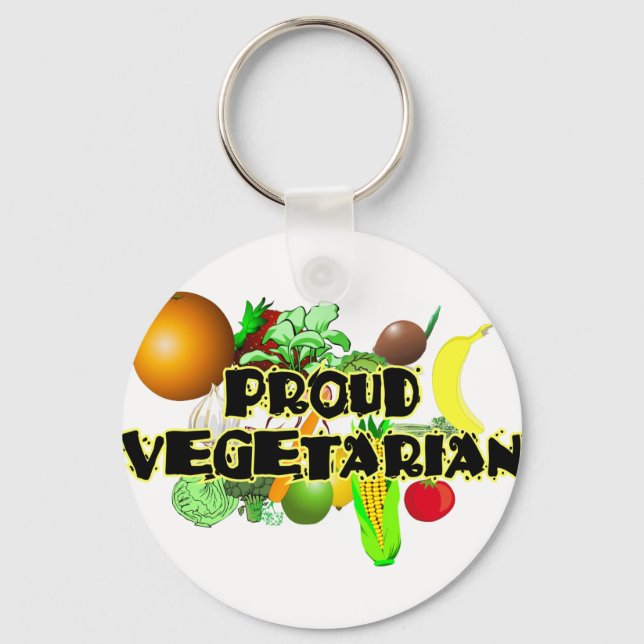 Proud Vegetarian Schlüsselanhänger (Vorderseite)