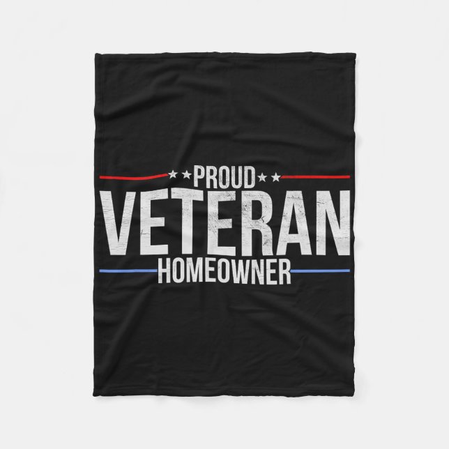 Proud Veteran Homeowner - New House Owner Military Fleecedecke (Vorderseite)