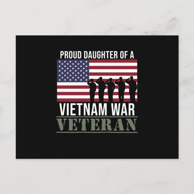 Proud Veteran Tochter Happy Veterans Day Veteran Postkarte (Vorderseite)