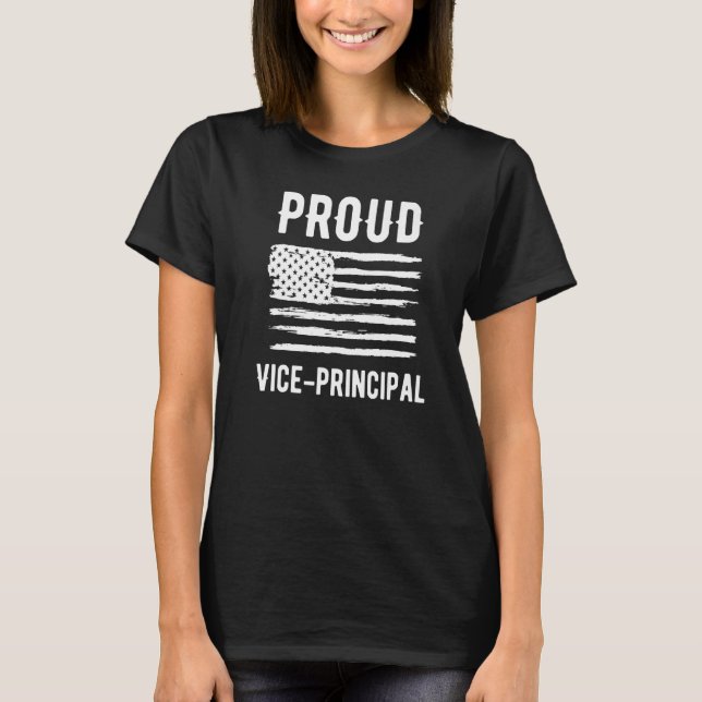 Proud Vice Principal Profession American Flag Prem T-Shirt (Vorderseite)